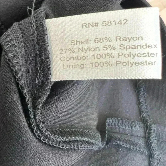 Boston Proper Faux Leather Bodice Black Party Dress, size 2 - Picture 8 of 12